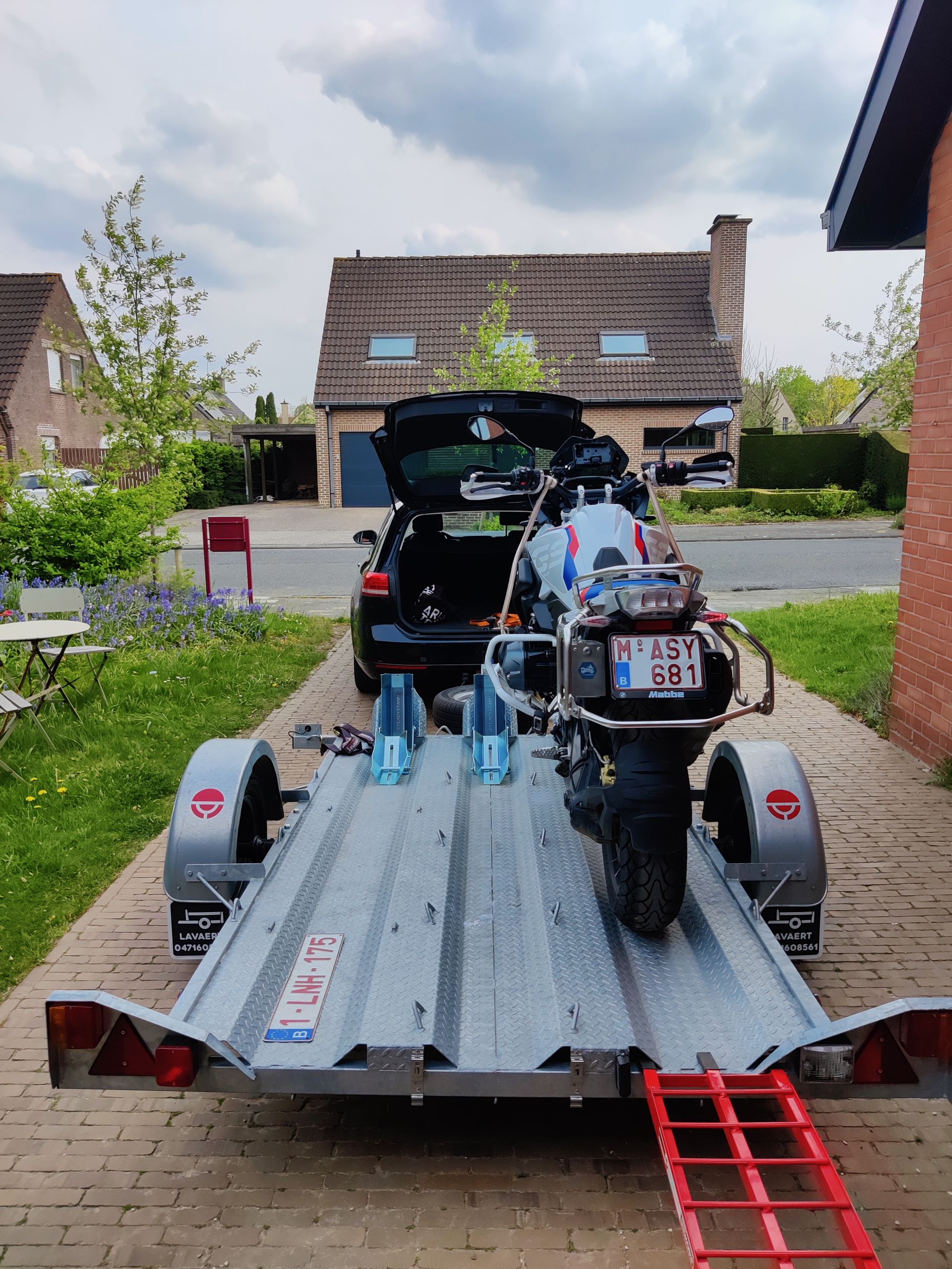 Detail van de motorkar